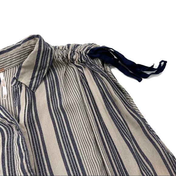 Free People Baby Blues Ombre Striped shirt Tie Size S - Picture 9 of 10